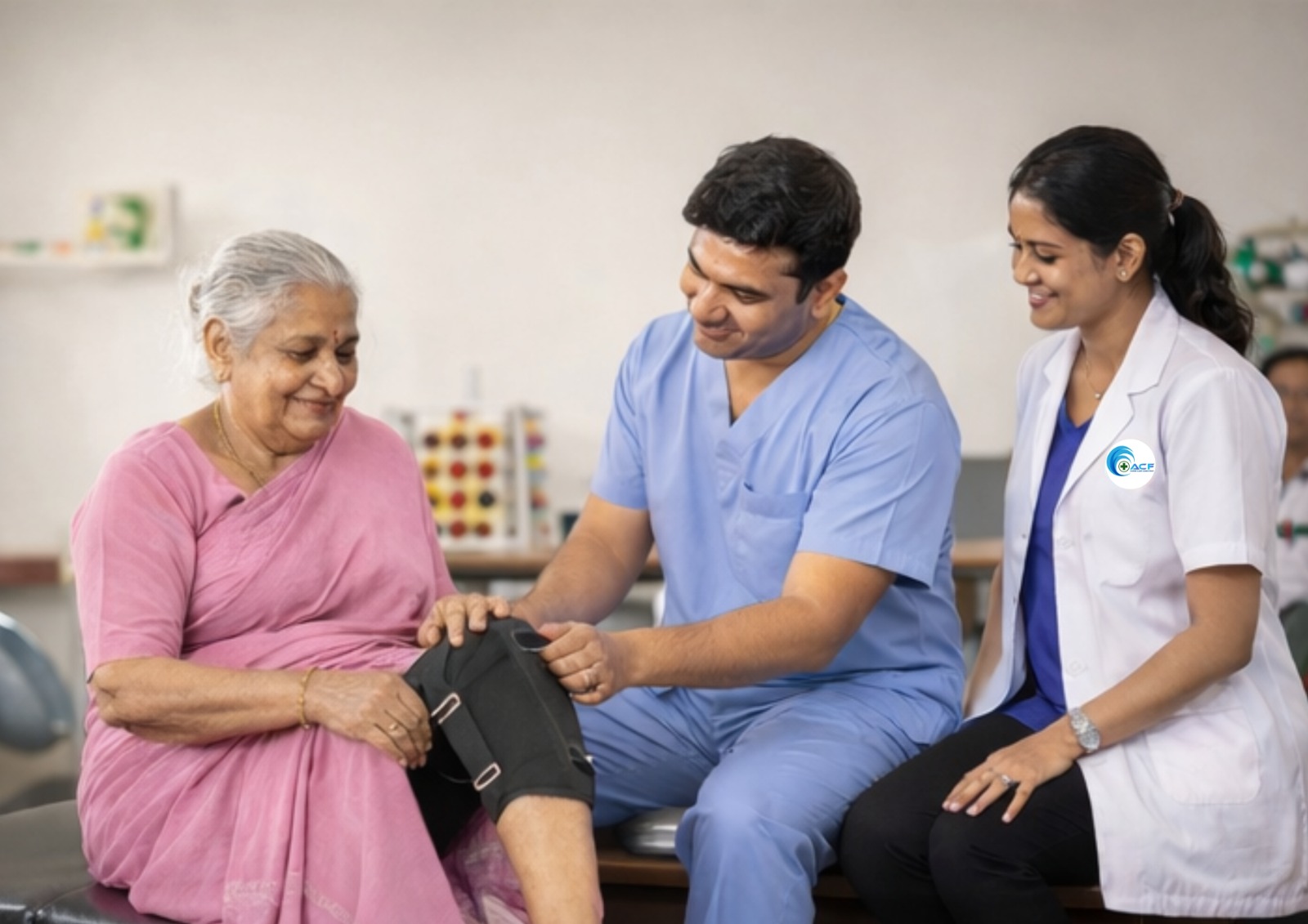 Caregiver assisting a senior woman with a puzzle.